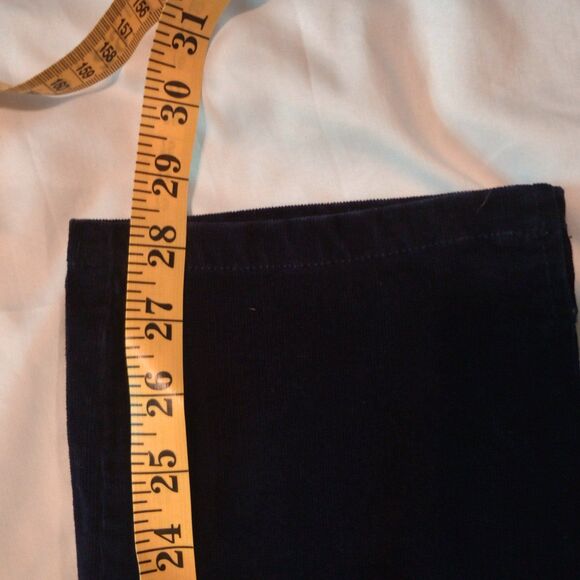 Modcloth Women's Navy Stretch Tapered Leg Corduroy Pants 1X Comfy Dress Casual - Picture 8 of 9